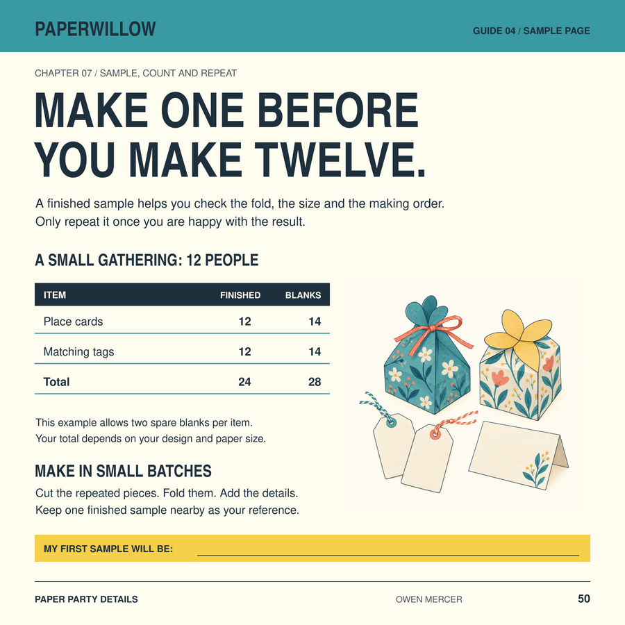 Sample page 50 from Paper Party Details: Make one before you make twelve.